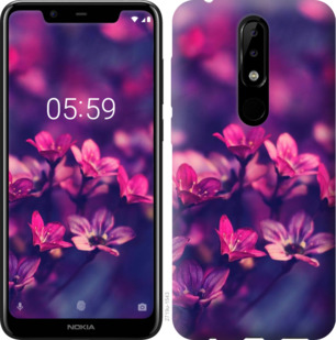 

Чехол Пурпурные цветы для Nokia 5.1 Plus 878242