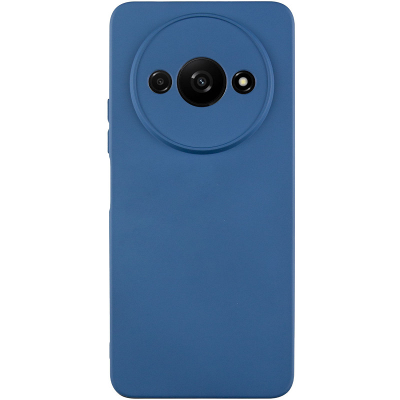 Чехол TPU GETMAN Liquid Silk Full Camera для Xiaomi Redmi A3 (Синий / Navy Blue)