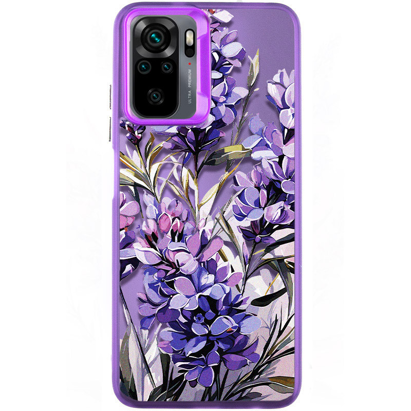 TPU+PC чехол TakiTaki Magic glow для Xiaomi Redmi Note 10 / Note 10s (Lavender / Purple)