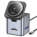 Переходник HUB Hoco HB49 Effortless 9in1 100W с БЗУ (Metal gray)