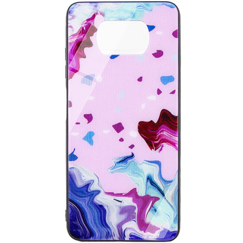 TPU+Glass чехол Diversity для Xiaomi Poco X3 NFC / Poco X3 Pro (Stains red)