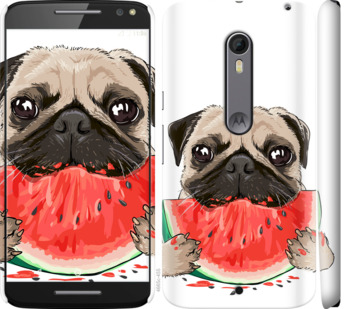

Чохол Мопс і кавун на Motorola Moto X Style 843925