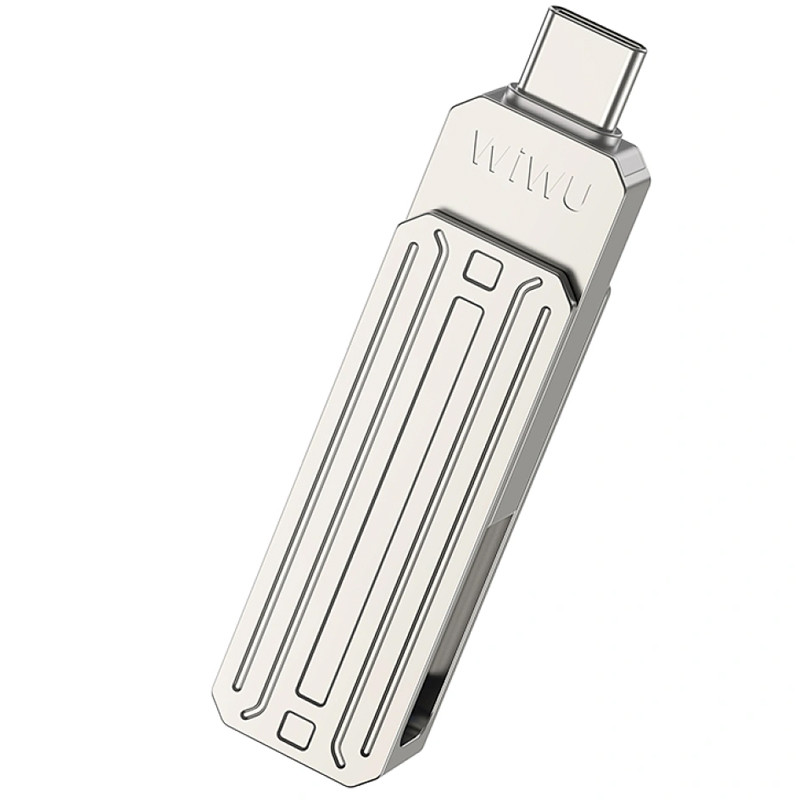 Купити Флеш-драйв USB 3.0 Flash Drive WIWU Wi-FD001 3 in 1 128GB (Silver) на vchehle.ua