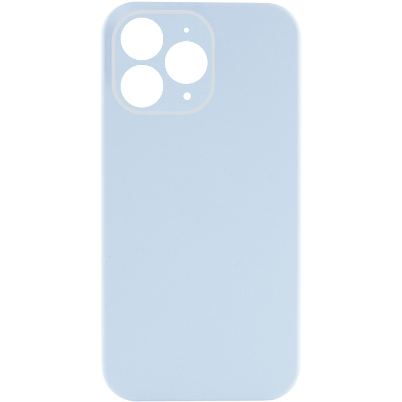 Чехол Silicone Case Full Camera Protective (AA) NO LOGO для Apple iPhone 12 Pro (6.1") (Голубой / Sweet Blue)