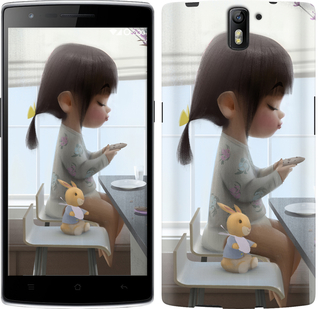 

Чехол Милая девочка с зайчиком для OnePlus 1 636836