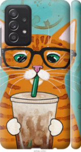 Чохол Зеленоокий кіт в окулярах на Samsung Galaxy A52s 5G A528B
