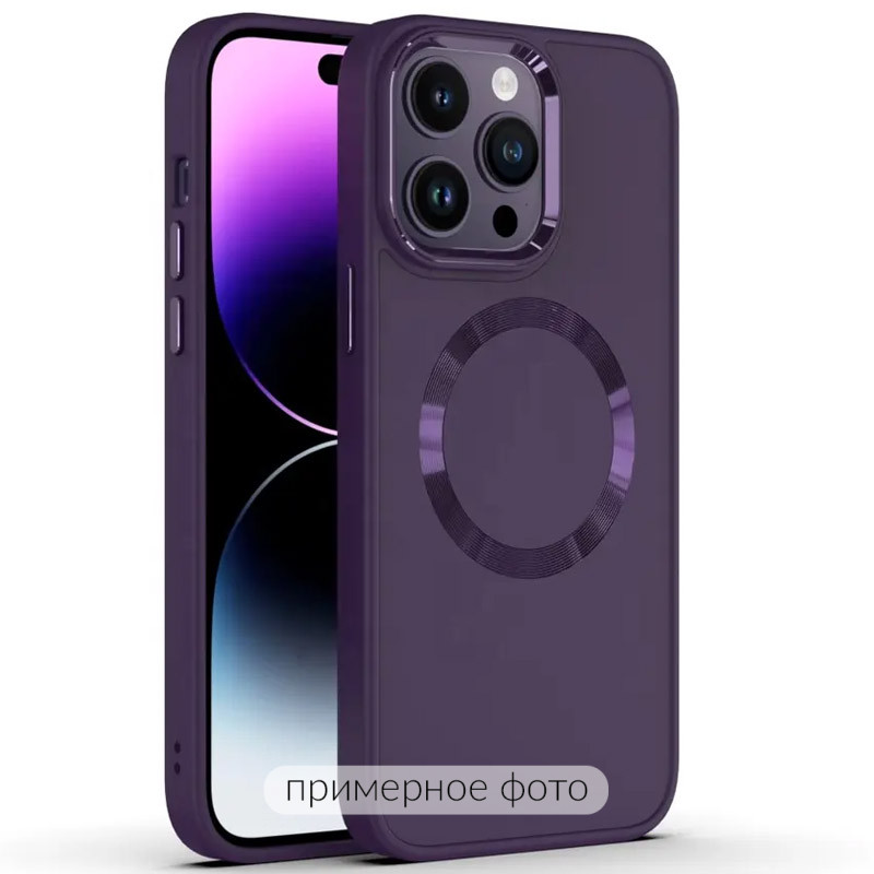 TPU чохол Bonbon Metal Style with Magnetic safe на Apple iPhone 16 Pro Max (6.9") (Фіолетовий / Dark Purple)