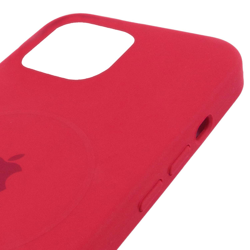 Чехол Silicone Case Full Protective (AA) with Magnetic Safe для Apple iPhone 11 (6.1") (Красный / Deep Red) в магазине vchehle.ua