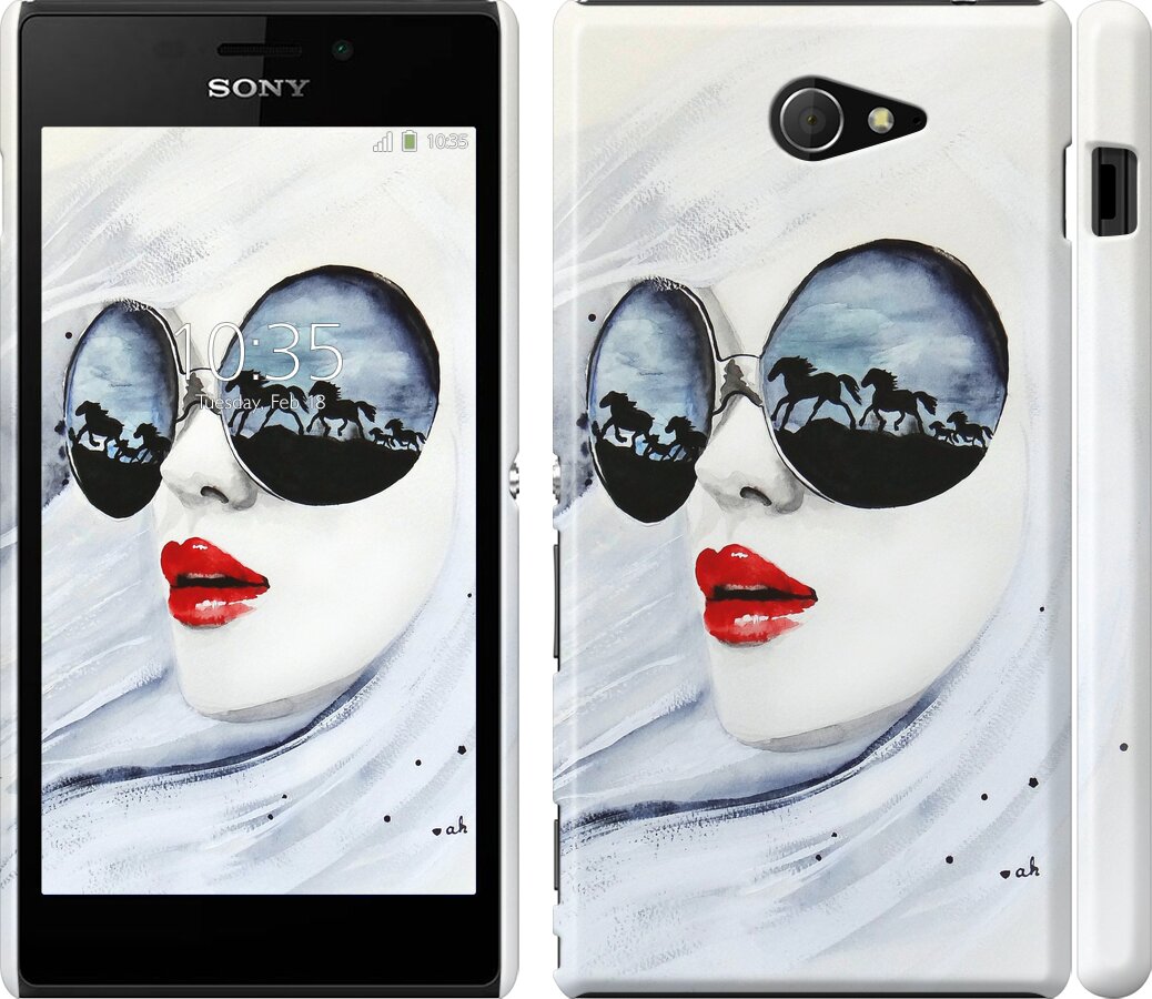 

Чехол Девушка акварелью для Sony Xperia M2 D2305 89905