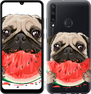 

Чохол Мопс і кавун на Huawei Y6p 935955