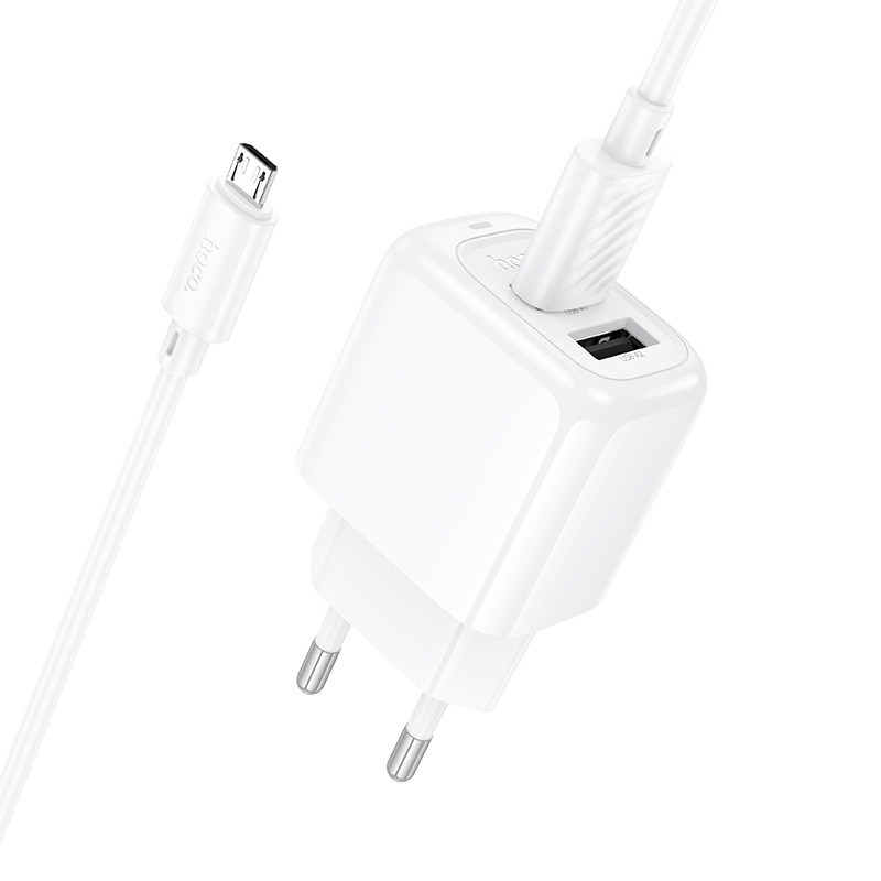 Купить СЗУ Hoco CS51A Surplus (2USB-A) + MicroUSB (White) на vchehle.ua