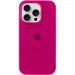 Чохол Silicone Case Full Protective (AA) with Magnetic Safe на Apple iPhone 12 Pro Max (6.7") (Малиновий / Dragon Fruit)