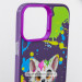 TPU+PC чохол TakiTaki Graffiti magic glow на Samsung Galaxy S23 Ultra (Cute wolf / Purple) в магазині vchehle.ua