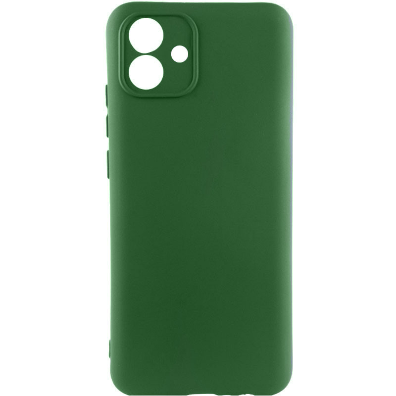 Чехол TPU GETMAN Liquid Silk Full Camera для Samsung Galaxy A04 (Зеленый / Dark green)