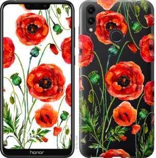 

Чехол Нарисованные маки для Huawei Honor 8C 744179