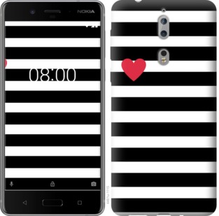 

Чохол Чорно-білі смуги на Nokia 8 752177