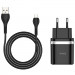 Фото СЗУ Hoco C12Q Smart QC3.0 18W (1USB-A) + кабель USB to MicroUSB (Черный) на vchehle.ua