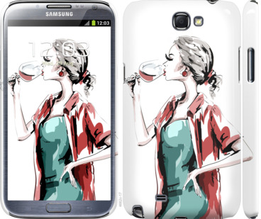 

Чохол Дівчина з келихом на Samsung Galaxy Note 2 N7100 841374