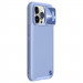 Кожаная накладка Nillkin Camshield Leather (шторка на камеру) для Apple iPhone 13 Pro (6.1") (Сиреневый / Purple)