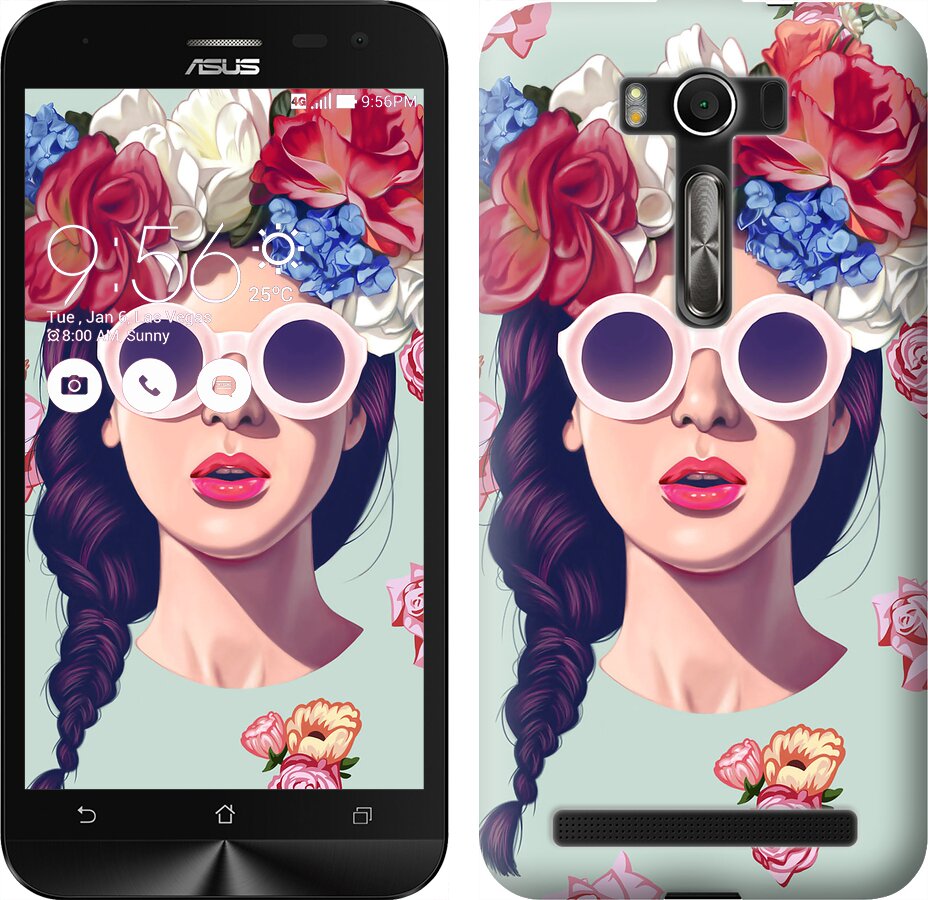 

Чохол Дівчина з квітами на Asus ZenFone 2 Laser ZE500KL 95838