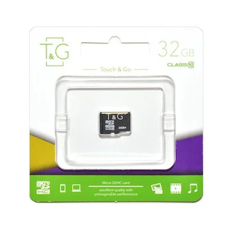 

Карта пам'яті T&G microSDHC (UHS-1) 32 GB class 10 (без адаптера) (Чорний) 1178350