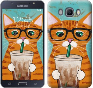 Чехол Зеленоглазый кот в очках для Samsung Galaxy J7 (2016) J710F