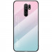 TPU+Glass чохол Gradient HELLO на Xiaomi Redmi 9 (Рожевий / М'ятний)