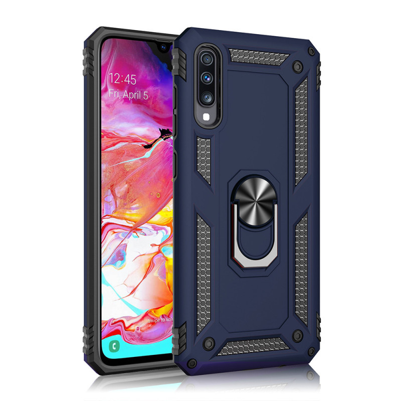 

Ударопрочный чехол Serge Ring магнитный держатель для Samsung Galaxy A70 (A705F) (Темно-синий) 748397