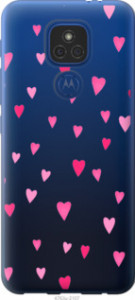 Чехол Сердечки 2 для Motorola E7 Plus
