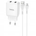 МЗП Hoco N7 Speedy 2.1A (2USB-A) + кабель USB to MicroUSB (Білий)