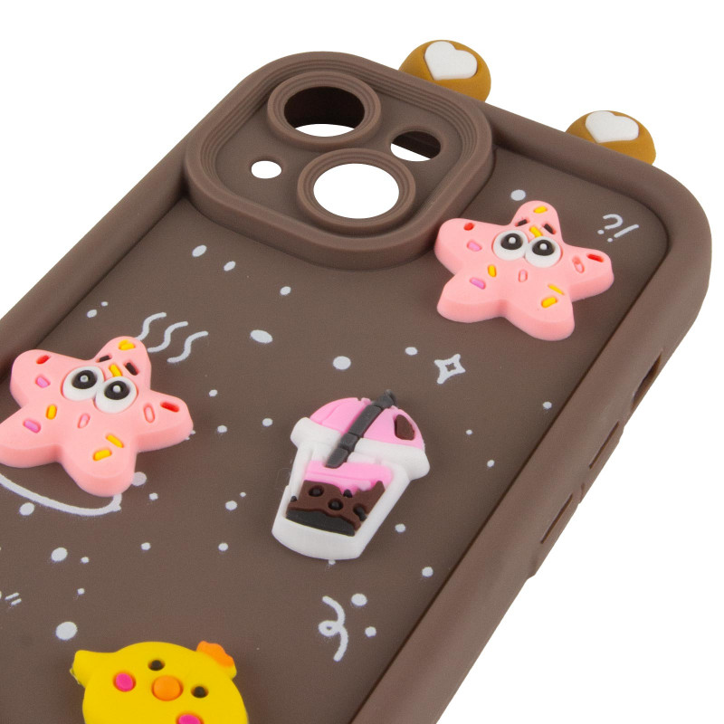 Чохол TPU Toys Case with Ears на Apple iPhone 13 (6.1") (Brown) в магазині vchehle.ua