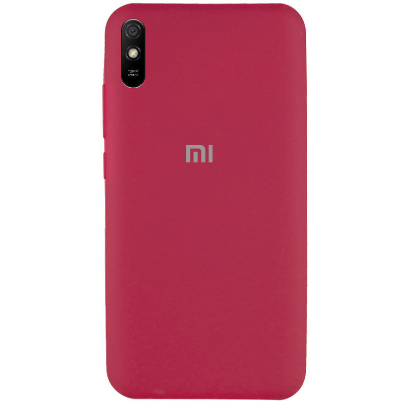 Чехол Silicone Cover Full Protective (AA) для Xiaomi Redmi 9A (Красный / Rose Red)