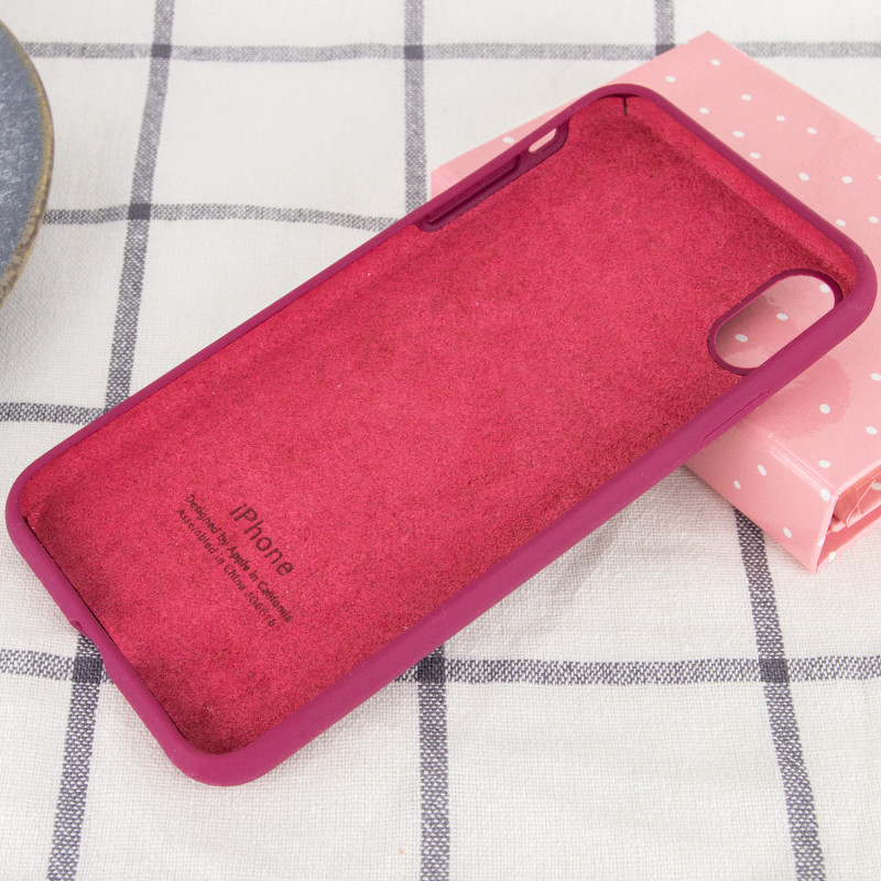 Фото Чохол Silicone Case Full Protective (AA) на Apple iPhone X (5.8") / XS (5.8") (Бордовий / Maroon) в маназині vchehle.ua