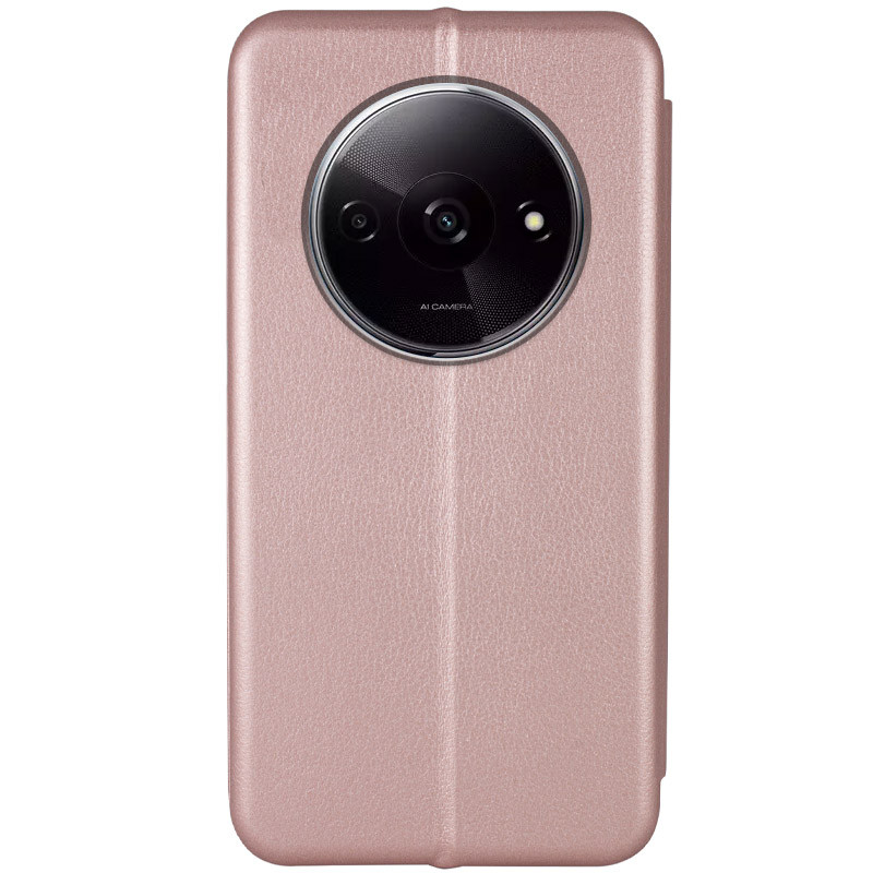 Фото Шкіряний чохол-книжка Classy на Xiaomi Redmi A3 (Rose Gold) в маназині vchehle.ua