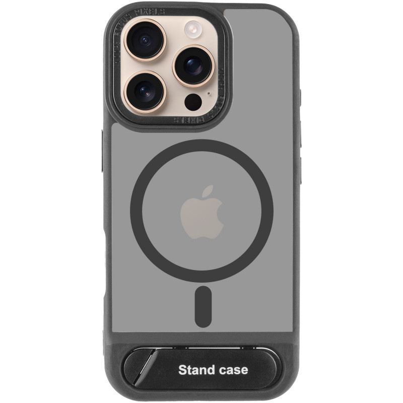 Фото TPU+PC чехол Stand case для Apple iPhone 16 Pro Max (6.9") (Black) на vchehle.ua