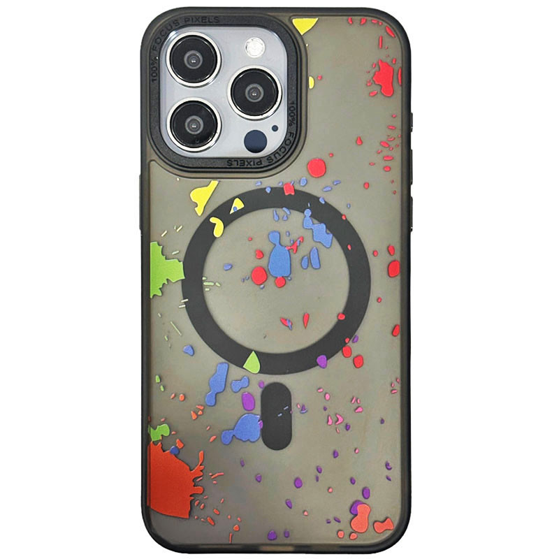 Чохол TPU+PC Flush with Magnetic Safe на Apple iPhone 16 Pro (6.3") (Titanium black)