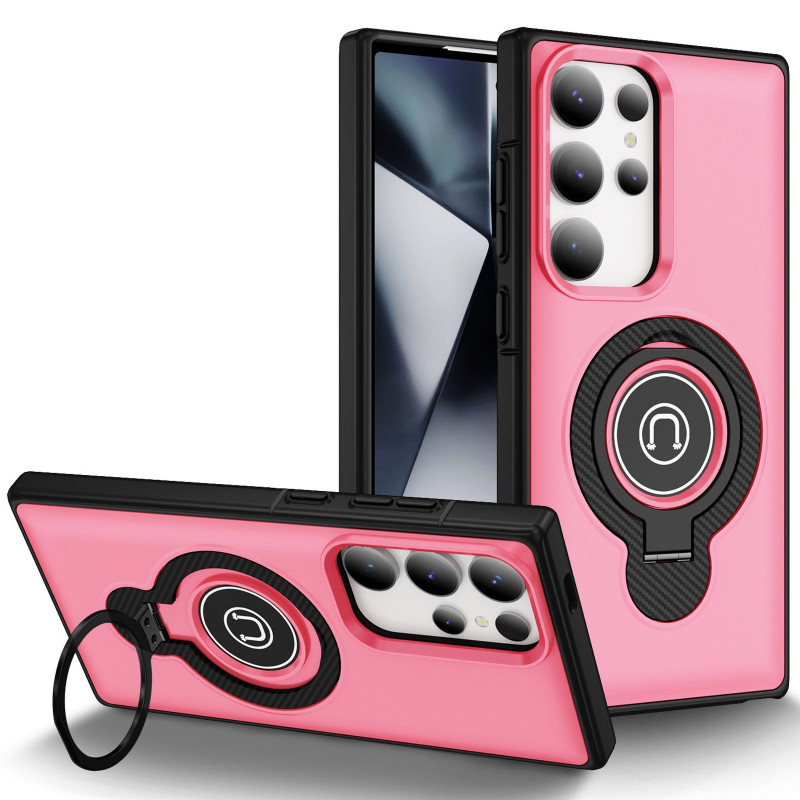 TPU+Textured PC Magnet на Samsung Galaxy S25 Ultra (Pink)