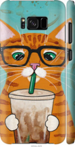Чехол Зеленоглазый кот в очках для Samsung Galaxy S8
