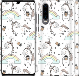 

Чехол Единорог и кофе для Huawei P30 841025