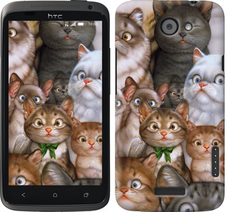 

Чехол коты для HTC One X 476385
