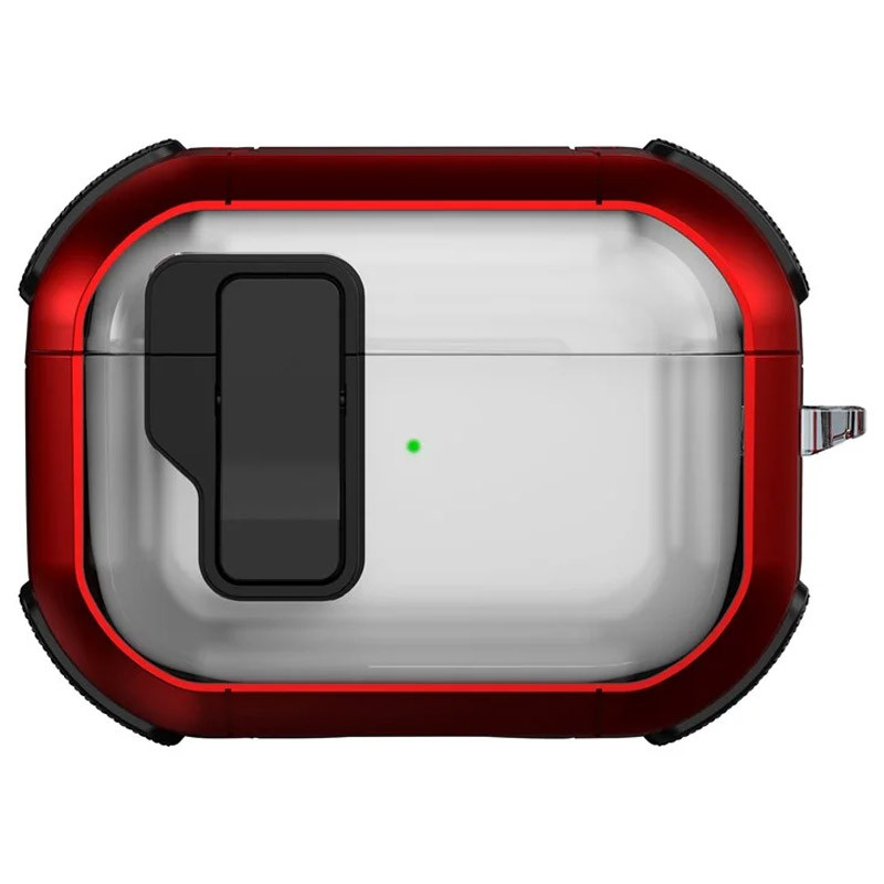Футляр противоударный Locking Button для наушников Airpods Pro 2 / Pro (Red)