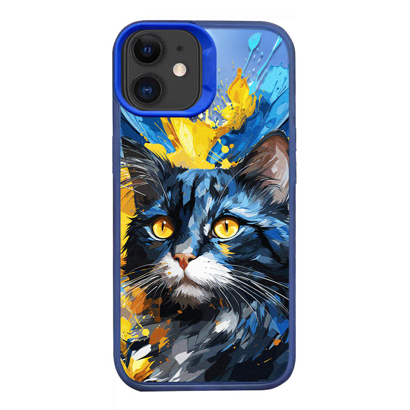 TPU+PC чохол TakiTaki Magic glow на Apple iPhone 11 (6.1") (Cat / Blue)