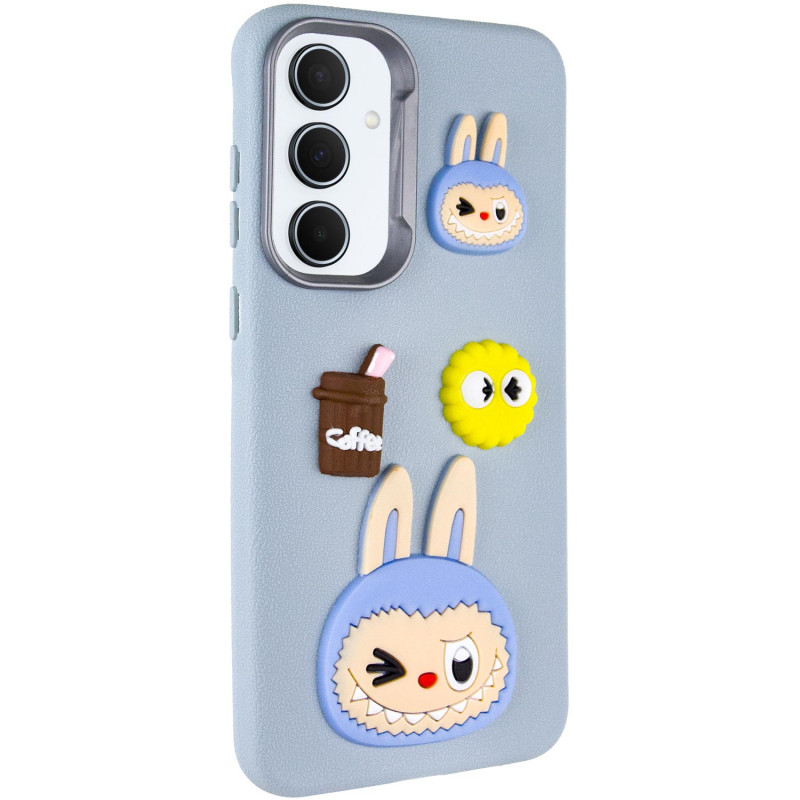 Чехол TPU Leather Toys для Samsung Galaxy A36 5G / A56 5G (Labubu / Blue)