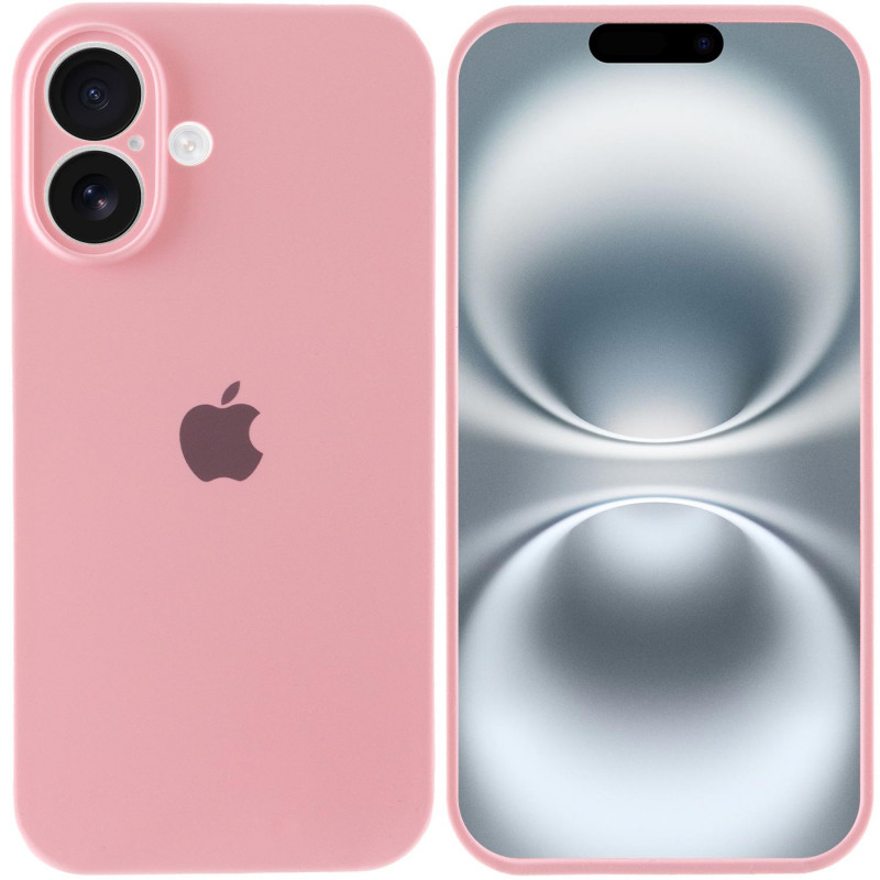 Фото Чохол Silicone Case Full Camera Protective (AA) на Apple iPhone 16 Plus (6.7") (Рожевий / Light pink) на vchehle.ua