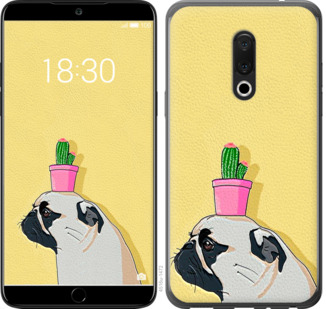 

Чехол Мопс с кактусом для Meizu 15 795635