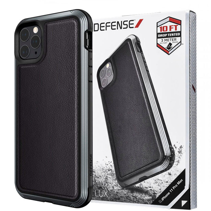

Чохол Defense Lux Series (TPU+Metal+Leather) на Apple iPhone 11 Pro (5.8") (Чорний) 789281