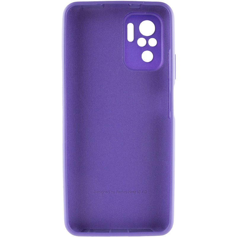 Фото Чехол Silicone Cover Full Camera (AA) для Xiaomi Redmi Note 10 / Note 10s (Фиолетовый / Purple) на vchehle.ua