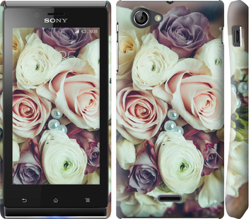 

Чехол Букет роз для Sony Xperia J ST26i 452396