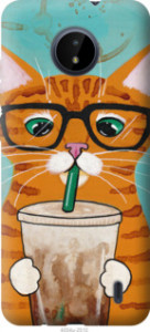 Чехол Зеленоглазый кот в очках для Nokia C20