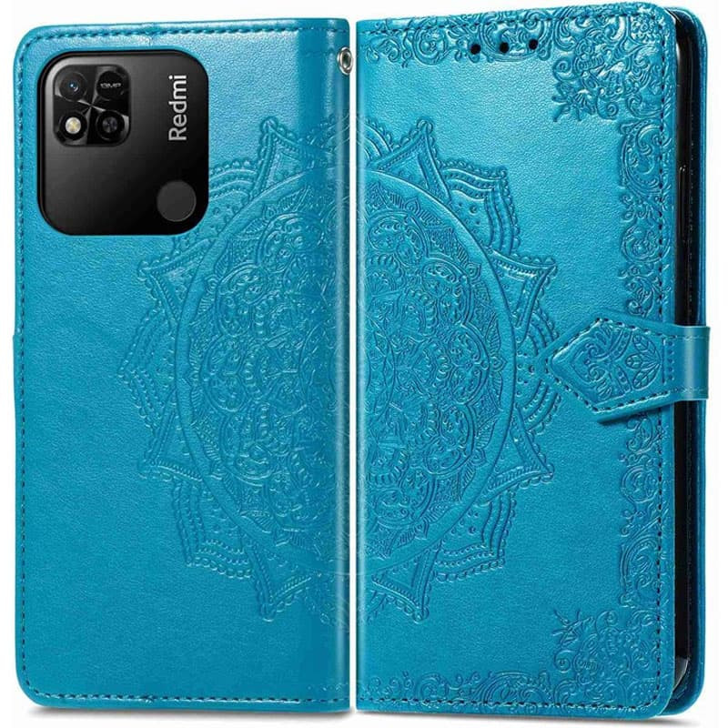 Фото Кожаный чехол (книжка) Art Case с визитницей для Xiaomi Redmi 10A (Синий) на vchehle.ua